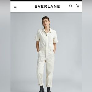 Everlane The Supersoft  Jean Coverall Ecru 12